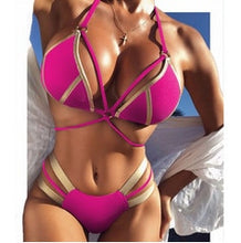 Load image into Gallery viewer, Halter Solid Swimsuit